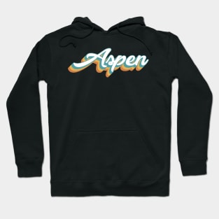 Aspen Colorado Retro Lettering Hoodie